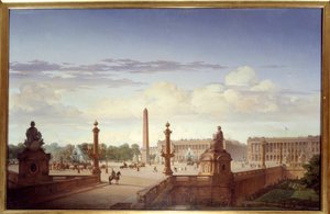 Der Place de la Concorde von der Terrasse am Wasser gesehen