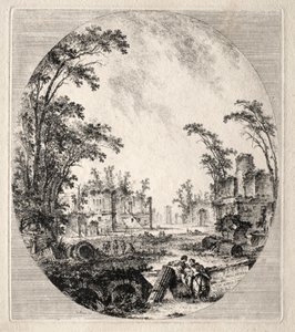 Teil der alten Via Appia von Jean Claude Richard de Saint Non