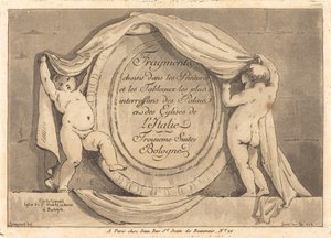 Titelseite: Ovales Design aus der Kirche San Michele de Bosco, Bologna von Jean Claude Richard de Saint Non after Jean Honoré Fragonard after Carlo Cignani