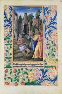 Taufszene, aus den Stundenbuch von Louis d