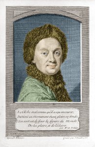 Pierre Louis Moreau de Maupertuis, Astronom (1698 - 1759), graviert von J. Daullé im Jahr 1755