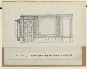 Entwurf für Wanddekorationen für den Salon de Compagnie von Jean Desmosthene (attr. to) Dugourc