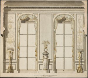 Architekturprojekt für die Grande Galerie des Hotel de Madame de Mazarin in Paris