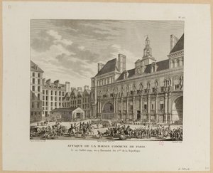 Angriff auf das Pariser Rathaus von Jean Duplessis Bertaux