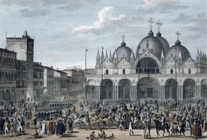Der Einzug der Franzosen in Venedig, Floreal, Jahr 5 Mai 1797 von Jean Duplessis Bertaux
