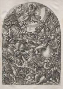 Die Apokalypse: Der Engel in der Sonne ruft die Raubvögel, 1546-1556 von Jean Duvet