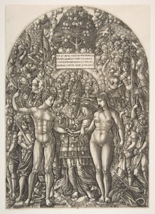 Die Hochzeit von Adam und Eva, aus der Apokalypse, ca. 1540-55