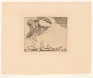 Landschaft mit Rauchschwaden