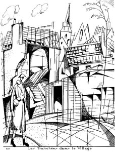 Schützengräben auf dem Land, 1916