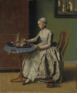 Ein holländisches Mädchen beim Frühstück von Jean Étienne Liotard