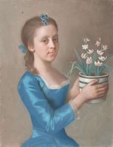 Junges Mädchen mit einem Topf Hyazinthen von Jean Étienne Liotard