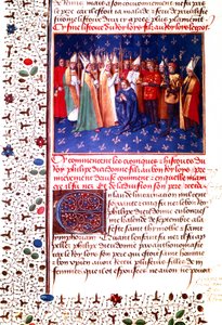 Krönung des französischen Königs Philipp II. August im Jahr 1179, um 1455-60