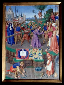 Kreuztragung. Miniatur aus dem Stundenbuch des Etienne Chevalier von Jean Fouquet (1420-1477/1481) von Jean Fouquet