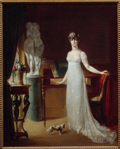 Ganzkörperporträt von Pauline Bonaparte (1780-1825) posierend mit Eros und Psyche von Jean Francois Bosio