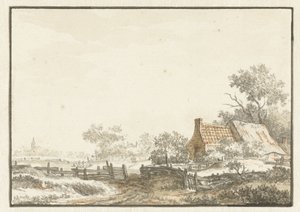 Landschaft mit Bauernhof