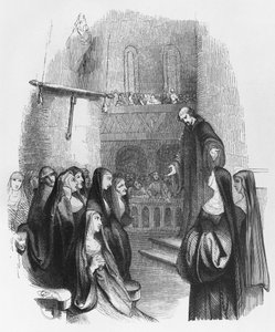 Abelard predigt im Paraclete, Illustration aus 