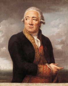 Porträt des spanischen Admirals Jose de Mazarredo Salazar (1745-1812), Gemälde von Jean Francois Marie Bellier (1745-1836) 1783, Madrid. Marinemuseum von Jean Francois Marie Bellier