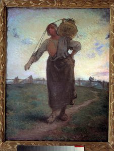 Normannische Milchmagd in Greville. Gemälde von Jean Francois Millet (1814-1875) von Jean Francois Millet