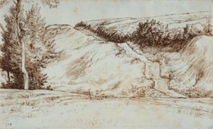 Landschaft mit Hang in der Nähe von Vichy