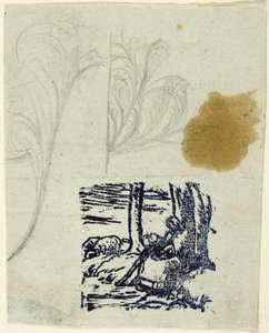 Kleine Schäferin, sitzend von Jean Francois Millet