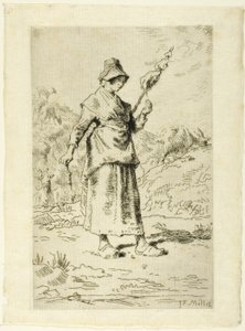 Die Spinnerin von Jean Francois Millet