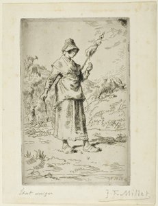 Die Spinnerin von Jean Francois Millet