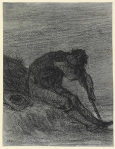 Der müde Heuarbeiter von Jean Francois Millet