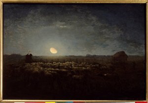 Der Schafpark im Mondlicht (Jean Francois Millet)