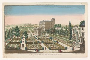 Ansicht der Vatikanischen Gärten in der Vatikanstadt von Jean François Daumont