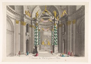 Blick auf das Innere der Kirche Val-de-Grâce in Paris