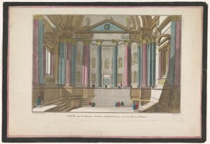 Ansicht des Innenraums eines römischen Bauwerks von Jean François Daumont