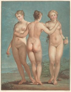 Die drei Grazien von Jean François Janinet after Giovanni Antonio Pellegrini