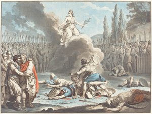Der Kampf der Horatier und der Kuratier von Jean François Janinet after Jean Jacques François Le Barbier I