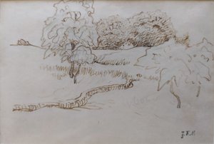 Bäume und Haine in der Umgebung von Vichy von Jean Francois Millet