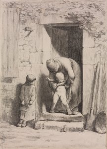 Mütterliche Fürsorge von Jean Francois Millet