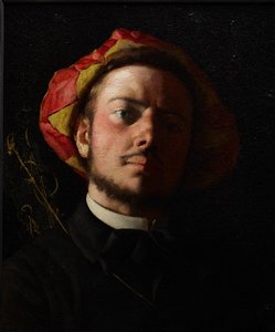 Porträt von Paul Verlaine als Troubadour
