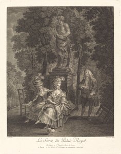 Der Abend im Palais Royal von Jean Gabriel Caquet after François André Vincent
