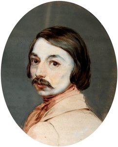 Porträt des Autors Nikolai Gogol, 1809-1852, Ende der 1830er Jahre