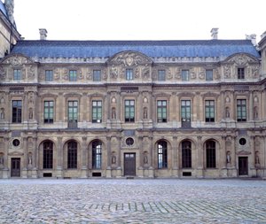La cour carrée du Louvre, Fassade des Louvre von Henri II (1546-1551), Skulpturen von Jean Goujon (1510-1567) 1551 Paris, Musée du Louvre