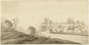 Ansicht der Ruinen des Palastes auf dem Palatin in Rom