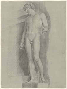 Studie nach der Statue namens Albani Antinous von Jean Grandjean