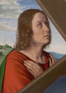 Fragment von Christus trägt das Kreuz: Heiliger Johannes der Evangelist, 150005 von Jean Hey