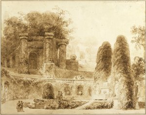 Römischer Park mit Brunnen, 1774 von Jean Honore Fragonard