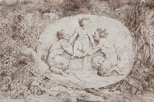 Bacchanalien: Nymphe von zwei Satyrn gestützt, 1763