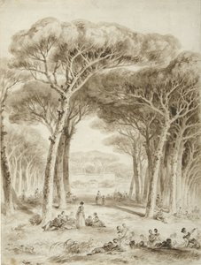 Italienische Landschaft mit Schirmkiefern von Jean Honore Fragonard