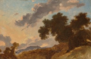 Berglandschaft bei Sonnenuntergang