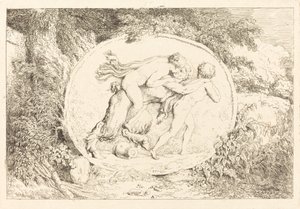 Nymphe reitet auf einem Satyr (Jeune fille a califourchon sur un satyre)