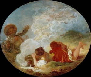 Perrette und der Milcheimer, Die Fabeln von La Fontaine, ca. 1770 von Jean Honore Fragonard