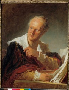 Porträt von Denis Diderot (1713-1784), Schriftsteller von Jean Honore Fragonard