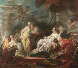 Psyche zeigt ihren Schwestern ihre Geschenke von Amor, 1753